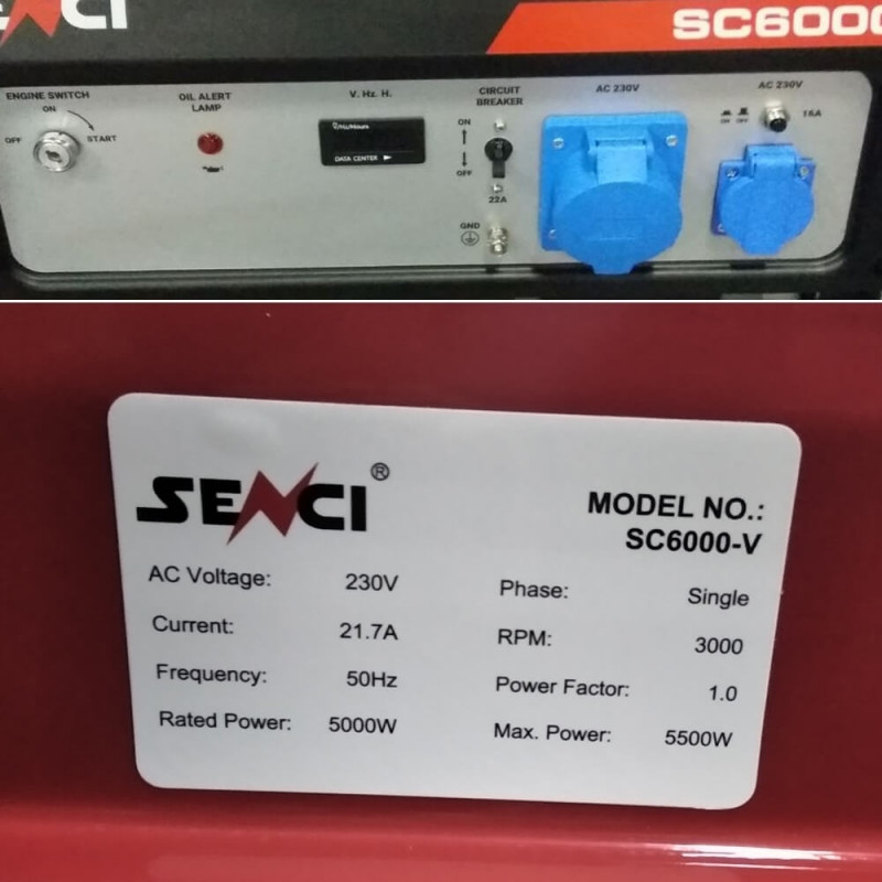 Генератор SC6000-V Senci бензиновий