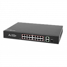 Комутатор мережевий POE GV-010-D-16+2 PG+1 SFP