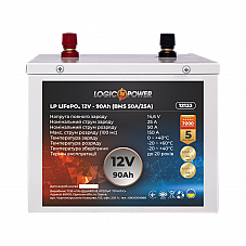 Акумулятор LP LiFePO4 12V (12,8V) - 90 Ah (1152Wh) (BMS 50A/25A) металл