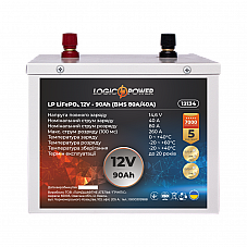 Акумулятор LP LiFePO4 12V (12,8V) - 90 Ah (1152Wh) (BMS 80A/40A) металл