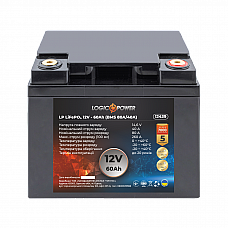 Акумулятор LP LiFePO4 12V (12,8V) - 60 Ah (768Wh) (BMS 80A/40А) пластик