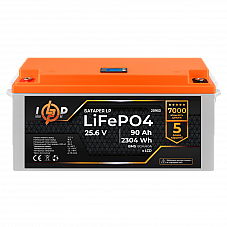 Акумулятор LP LiFePO4 LCD 24V (25,6V) - 90 Ah (2304) (BMS 80A/40A) пластик