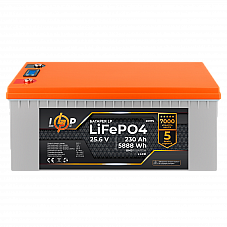 Акумулятор LP LiFePO4 LCD 24V (25,6V) - 230 Ah (5888Wh) (BMS 150A/75A) пластик