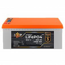 Акумулятор LP LiFePO4 LCD 24V (25,6V) - 230 Ah (5888Wh) (BMS 150A/75A) пластик