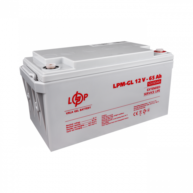 Акумулятор гелевий LPM-GL 12V - 65 Ah