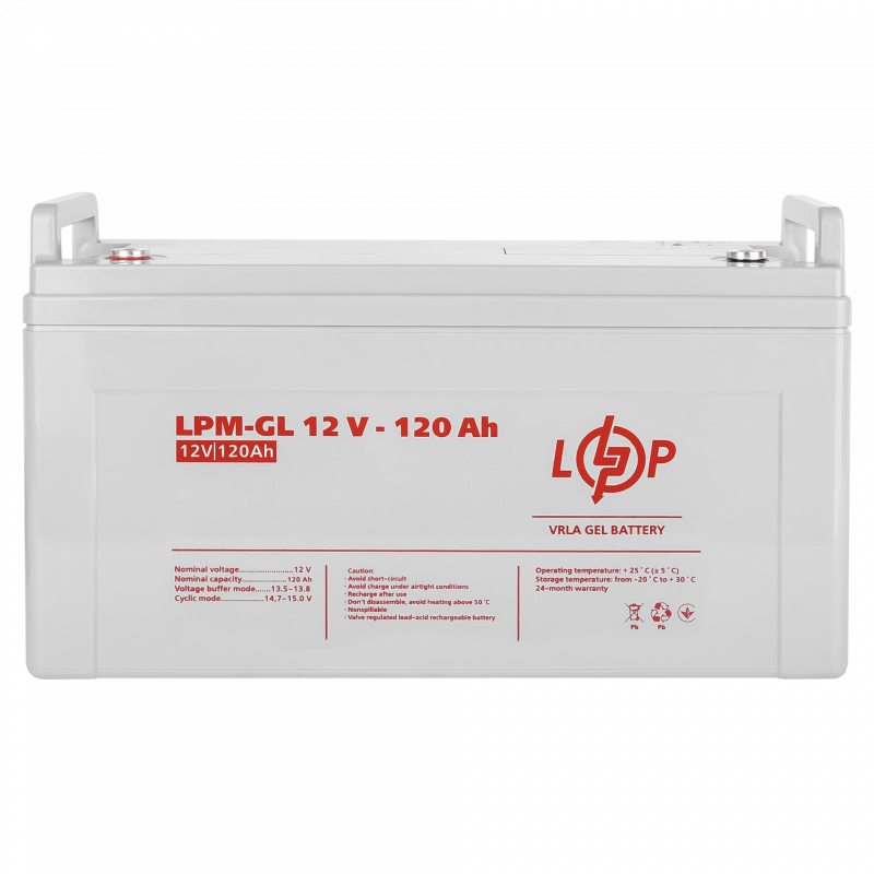 Акумулятор гелевий LPM-GL 12V - 120 Ah