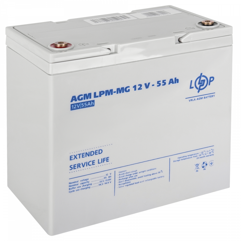 Акумулятор мультигелевий LPM-MG 12V - 55 Ah