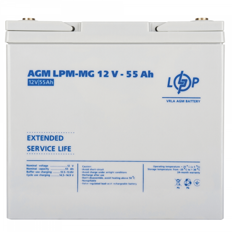 Акумулятор мультигелевий LPM-MG 12V - 55 Ah