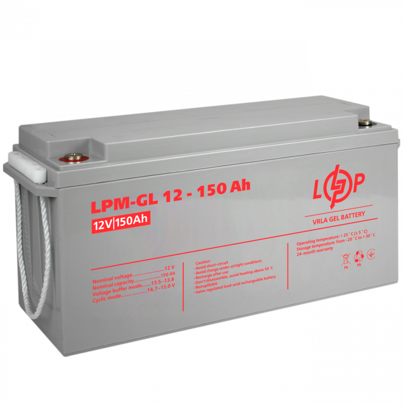 Акумулятор гелевий LPM-GL 12V - 150 Ah