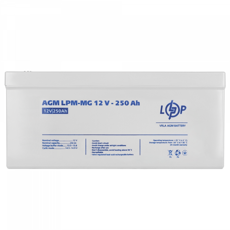 Акумулятор мультигелевий LPM-MG 12V - 250 Ah