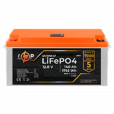 Акумулятор LP LiFePO4 LCD 12V (12,8V) - 140 Ah (1792Wh) (BMS 80A/40А) пластик