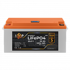 Акумулятор LP LiFePO4 LCD 24V (25,6V) - 90 Ah (2304Wh) (BMS 150A/75А) пластик