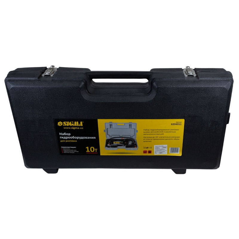 Набір гідрообладнання для рихтування 10т (кейс) SIGMA (6204011) Набір гідрообладнання для рихтування 10т (кейс) SIGMA (6204011)