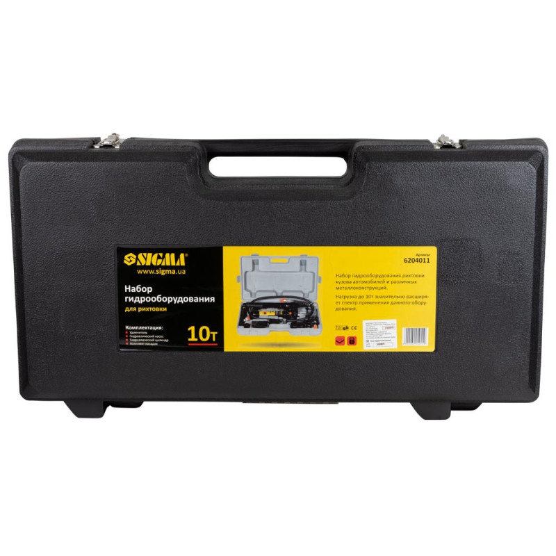 Набір гідрообладнання для рихтування 10т (кейс) SIGMA (6204011) Набір гідрообладнання для рихтування 10т (кейс) SIGMA (6204011)