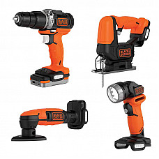 Набір з чотирьох інструментів BLACK+DECKER BDCK123S2S