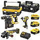 Набір з трьох інструментів безщіткових DeWALT DCK305P3T