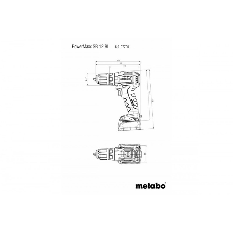 Акумуляторний ударний шурупокрут Metabo PowerMaxx SB 12 (601076500)