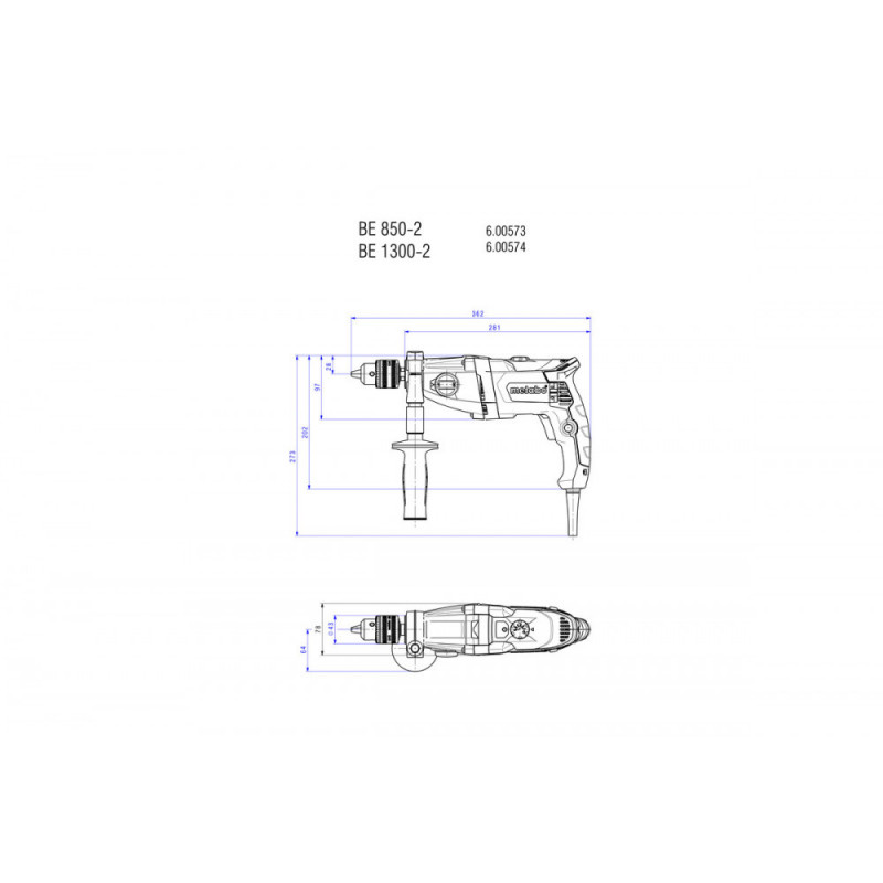 Дриль Metabo BE 850-2 (600573810)