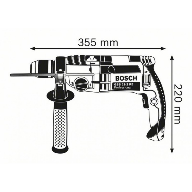 Дриль ударний Bosch GSB 20-2 Professional (060117B400)