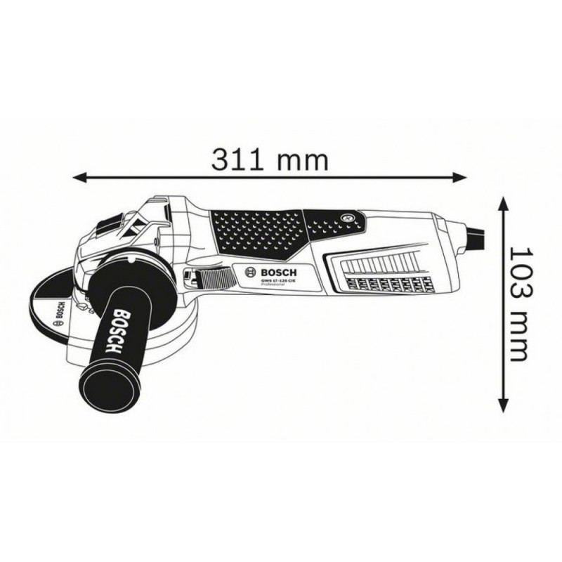Болгарка Bosch GWS 19-125 CIE мережева, 1.9 кВт, 125 мм (060179P002)