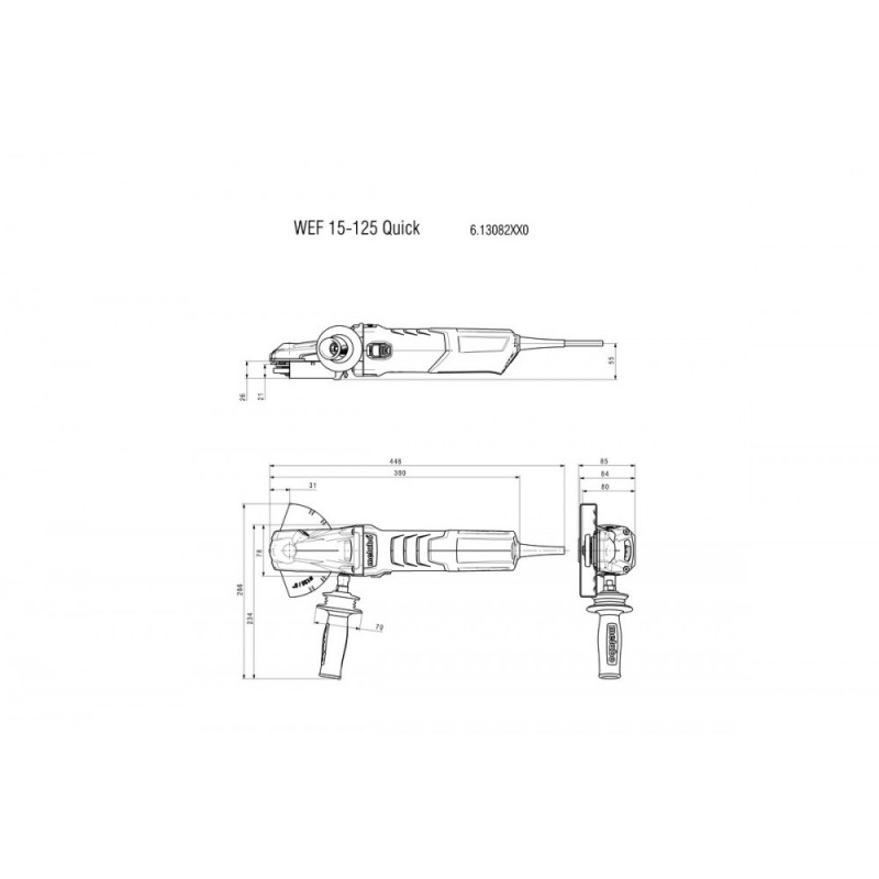 Болгарка Metabo WEF 15-125 QUICK (613082000)