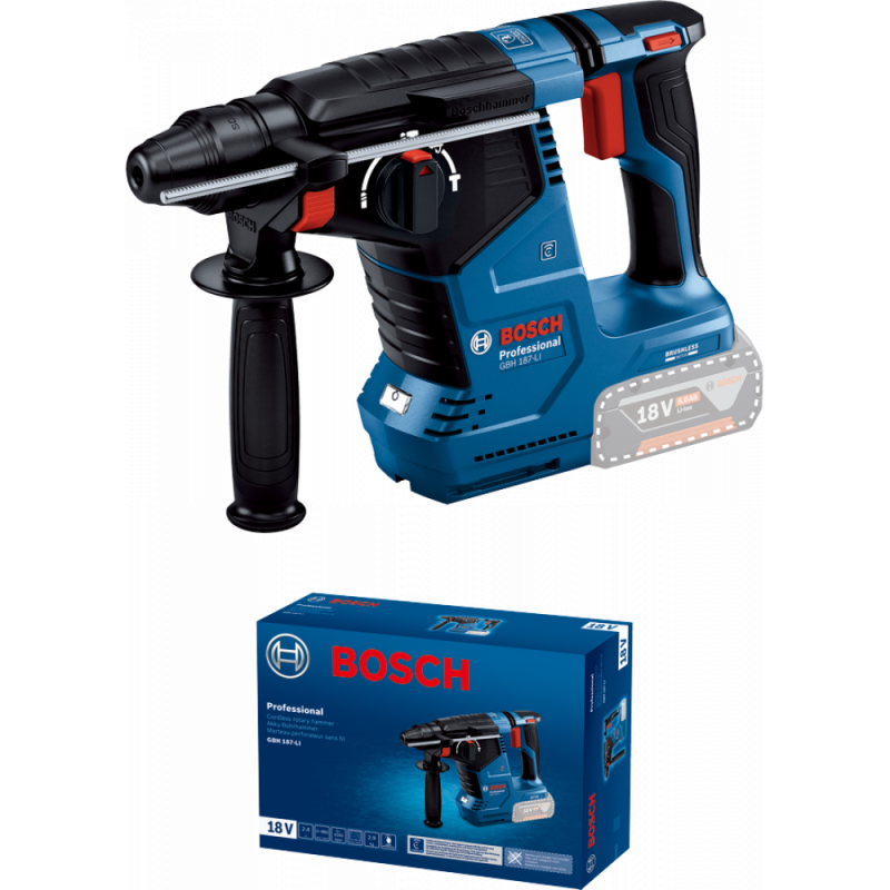 Акумуляторний перфоратор з SDS plus Bosch GBH 187-LI (0611923020)