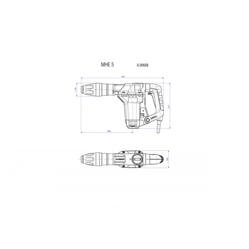 Відбійний молоток Metabo MHE 5 (600688000)