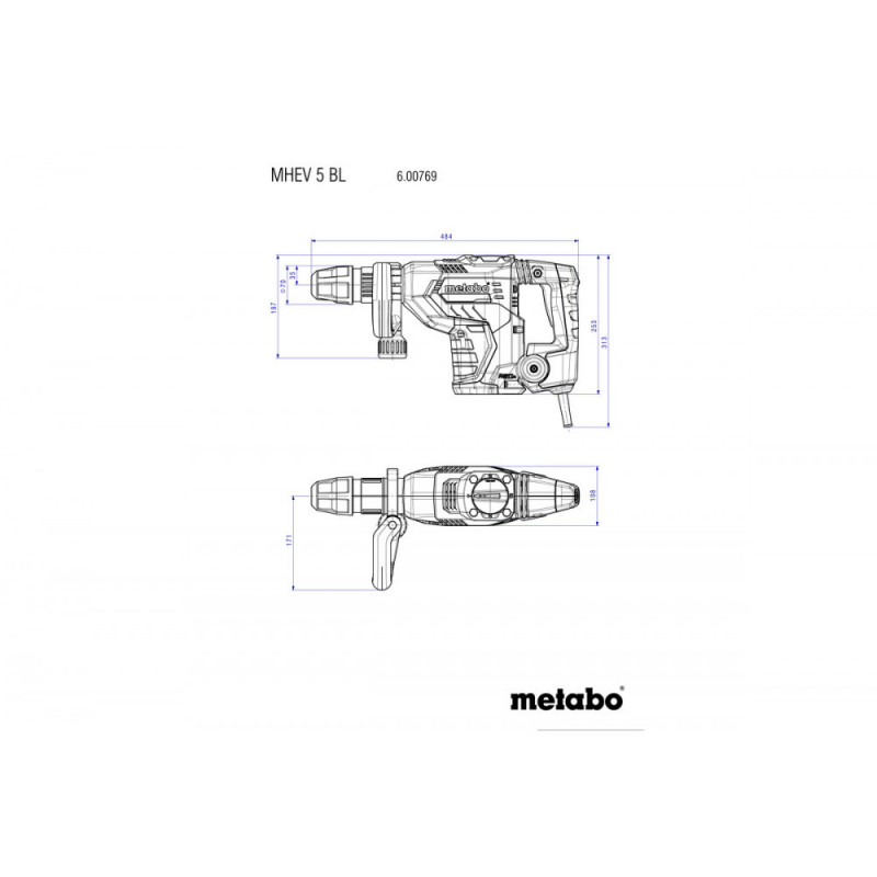 Відбійний молоток Metabo MHEV 5 BL бесщеточний (600769500)