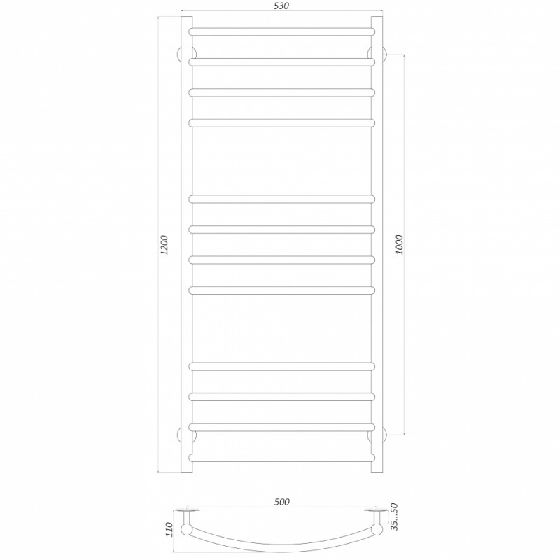 Рушникосушарка UNIO LDE ER 1200-500-12