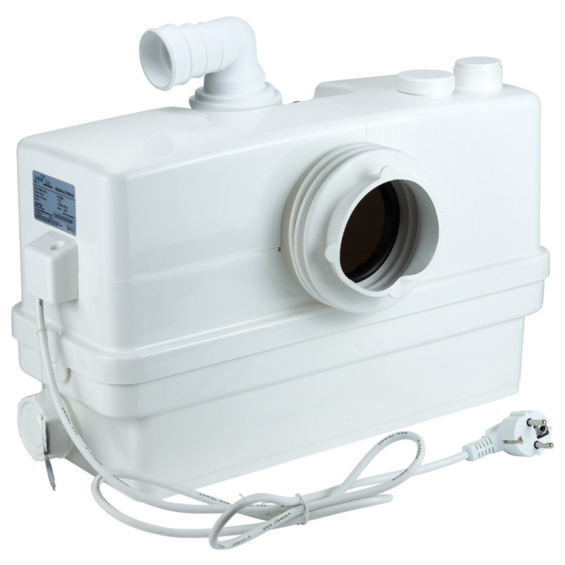 Станція каналізаційна 0.6кВт Hmax 8.5м Qmax 110л/хв 3 входу + фронтальний вхід 90мм LEO 3.0 (776914)