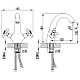 Змішувач BRENTA 1/2" для раковини литий на шпильці CORSO (FE-2A152K) (9679004)