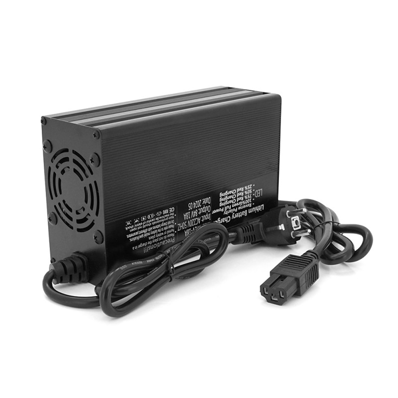 Зарядний пристрій для акумуляторів LiFePO4 72V, 18A, 185x88x60mm