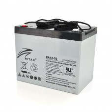 Акумуляторна батарея AGM RITAR RA12-70, Gray Case, 12V 70.0Ah (350 x 167 x 182)