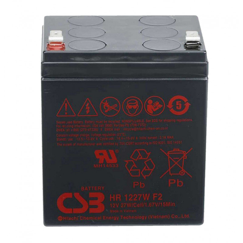 Акумуляторна батарея CSB HR1227WF2, 12V 6,5Ah (90х70х106мм), 1.97 kg Q10