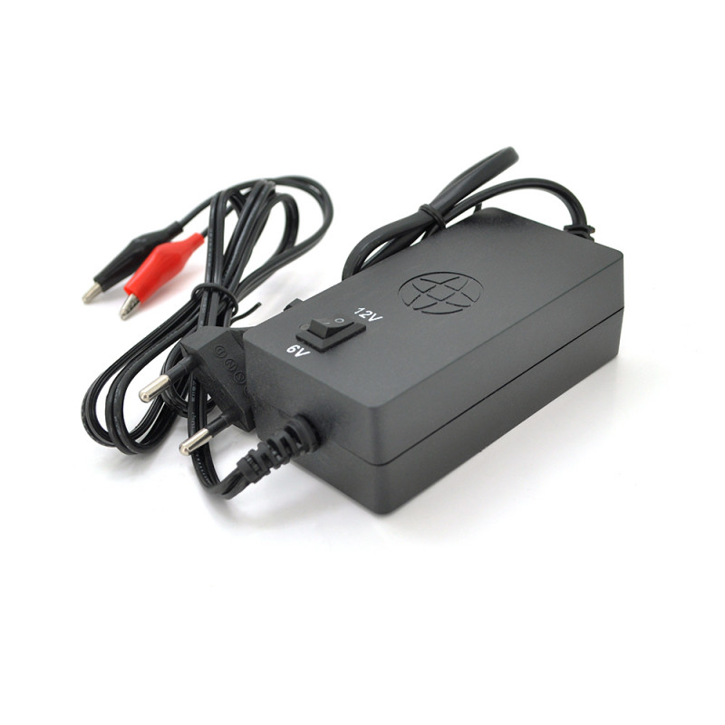 Автоматичний ЗП для акумулятора 6V/12V, ONK-6V12V1500, 100-240V, 1,5A, клеми (AGM/GEL/Lead)