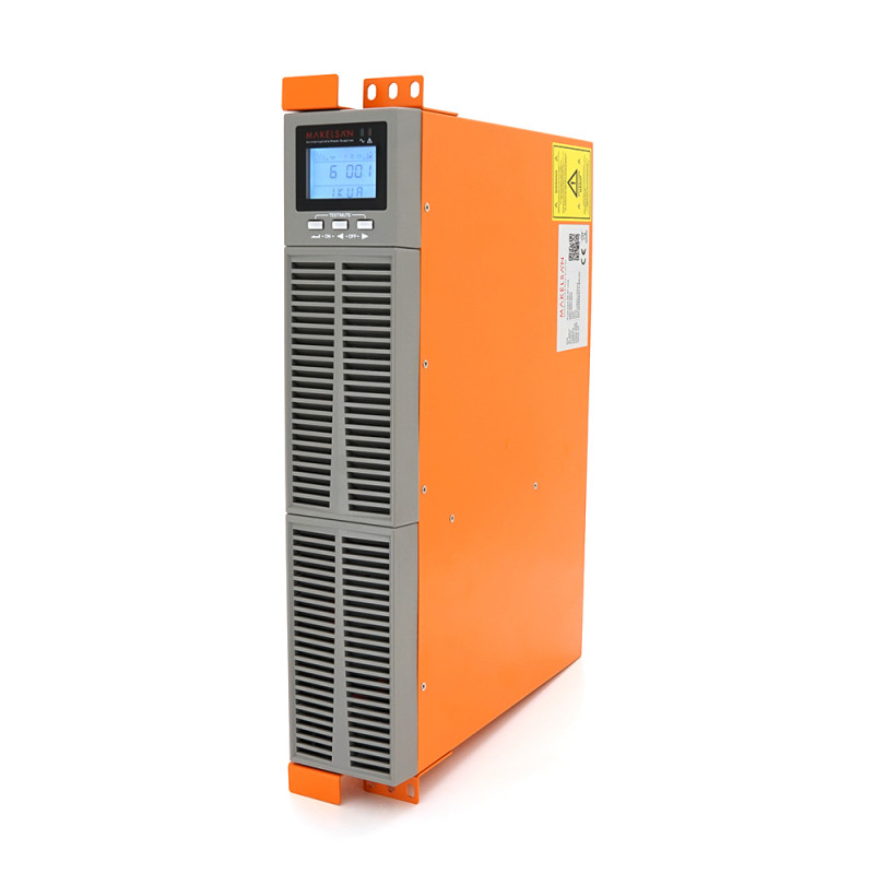 ДБЖ з правильною синусоїдою ONLINE MAKELSAN PowerPack Se-RT-2kVA-LCD, 2000VA (1800Вт), 48В, Вбудована батарея 12V 7Ah х4шт, (545*782*198), 20.6кг, Q1