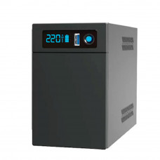 ДБЖ Ritar E-RTM-LI-800 (480W), LCD, AVR, 3st, 2xSCHUKO socket, АКБ LiFePO4x12V77Wh, Metal Case (225*85*141) 3,3кг (300*278*440)