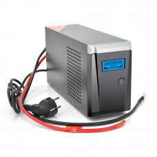 ДБЖ з правильною синусоїдою RITAR RTSW-600 LCD, 12В, під зовнішній АКБ, Q4  (320*132*210) 4,2 кг (260*85*140)