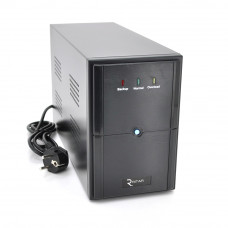 ДБЖ Ritar E-RTM600L-U (360W) ELF-L, LED, AVR, 2st, USB, 2xSCHUKO socket, 1x12V7Ah, metal Case  Q4 (370*130*210) 4,8 кг (310*85*140)