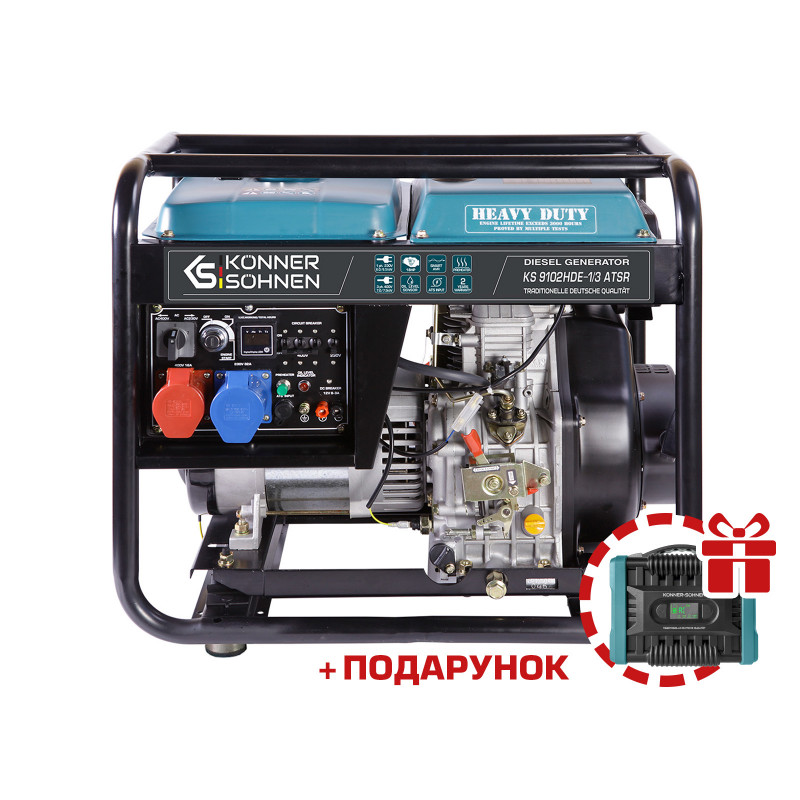 Дизельний генератор KS 9102HDE-1/3 ATSR (EURO II)