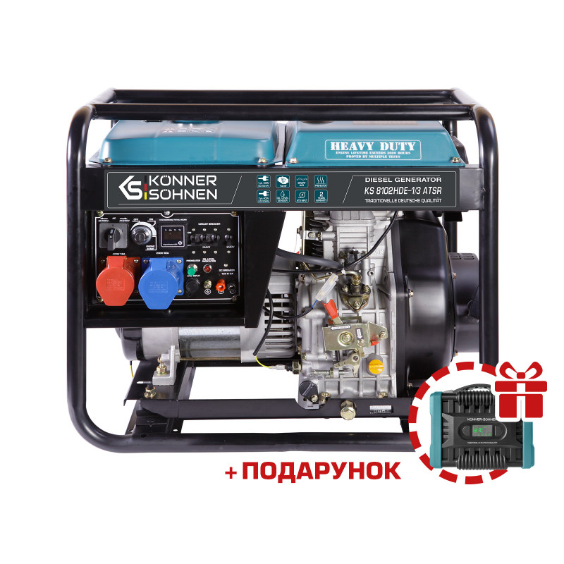 Дизельний генератор KS 8102HDE-1/3 ATSR (EURO II)