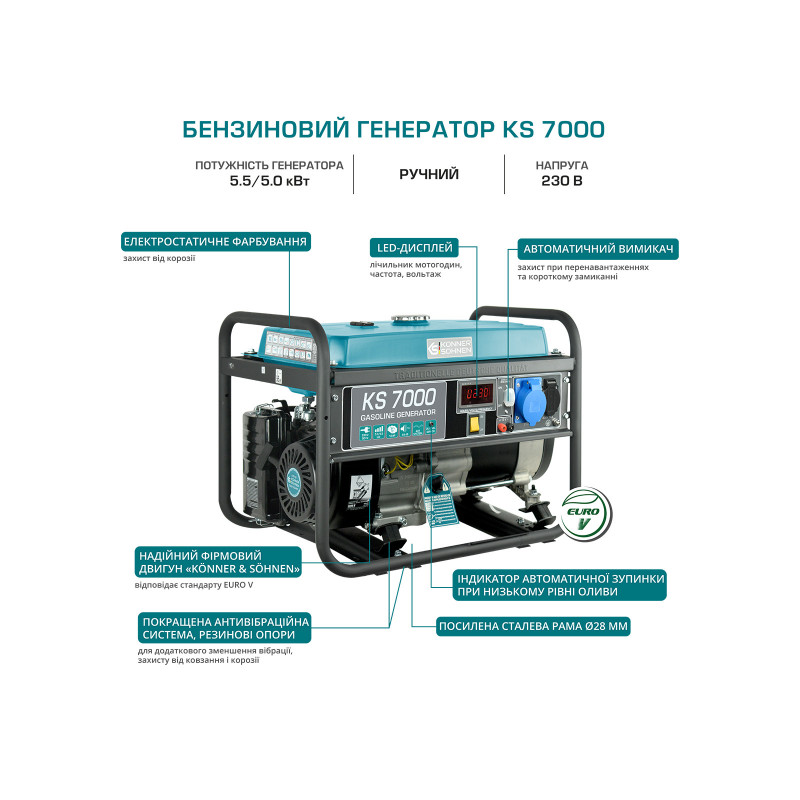 Бензиновий генератор KS 7000