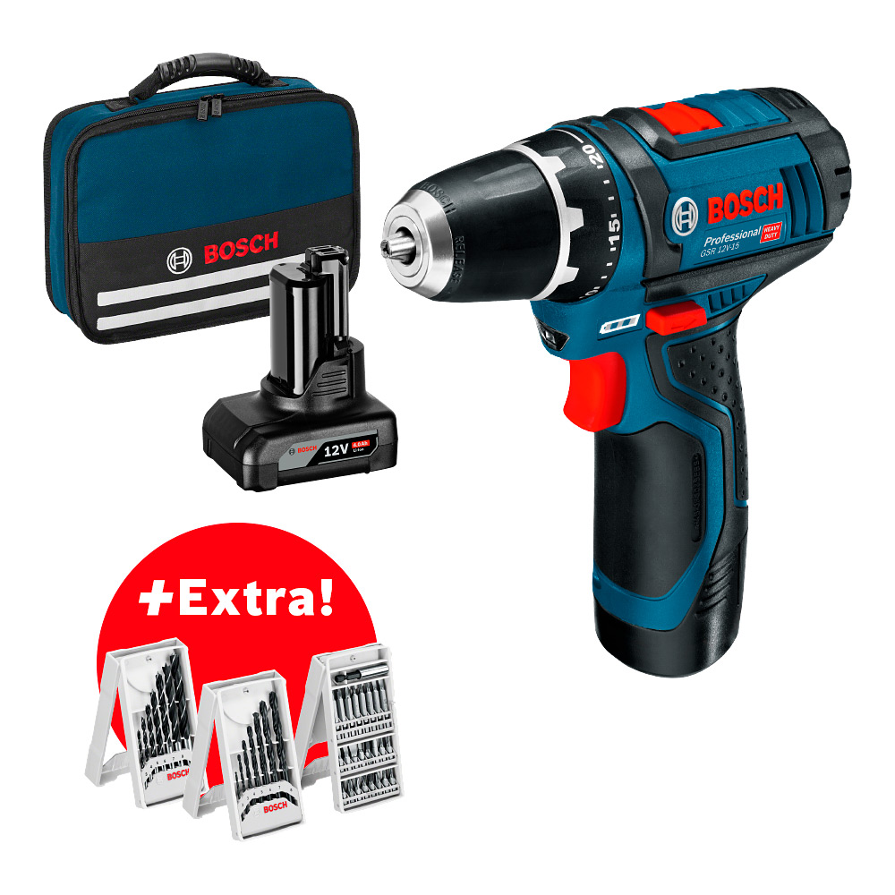 Акумуляторний шурупокрут BOSCH GSR 12V-15 Professional (0615990G6L)