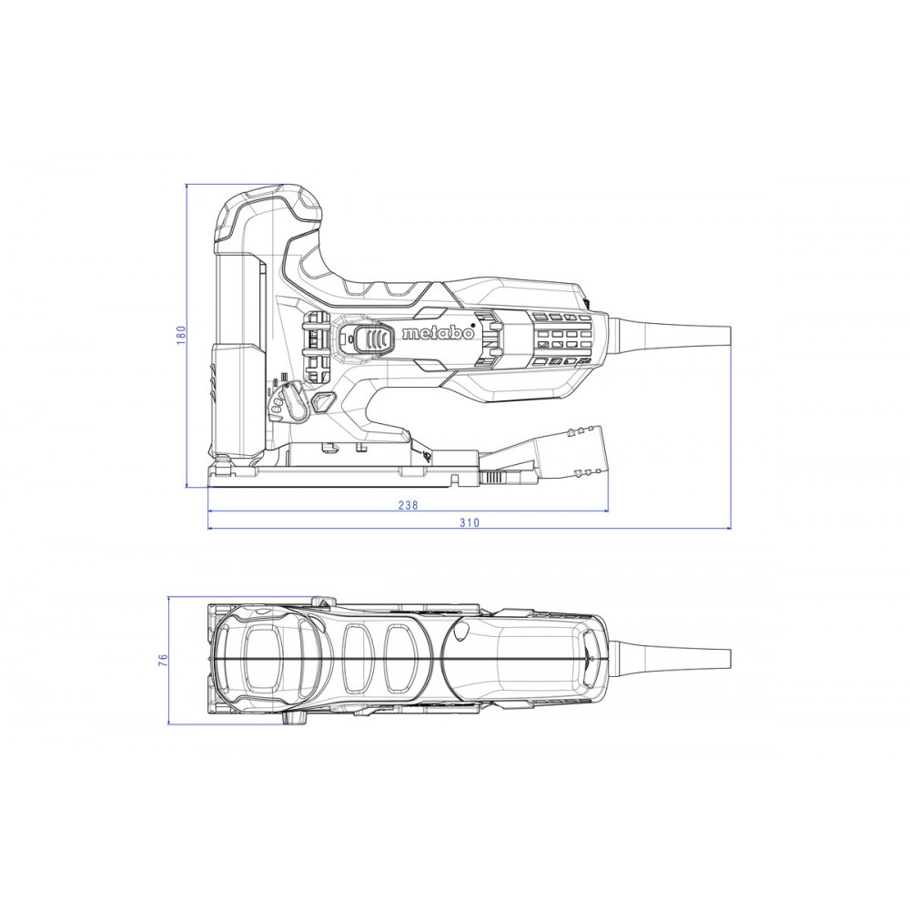 Електролобзик Metabo STE 100 QUICK + кейс (601100500)