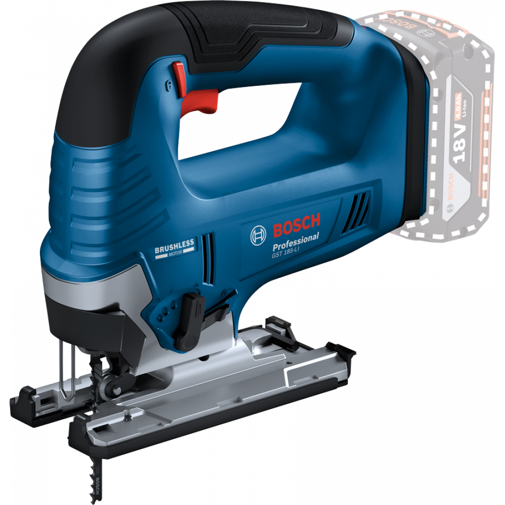 Акумуляторний лобзик Bosch GST 185-LI, 1 x GBA 18V 4.0Ah, GAL 18V-20, кейс (06015B3023)