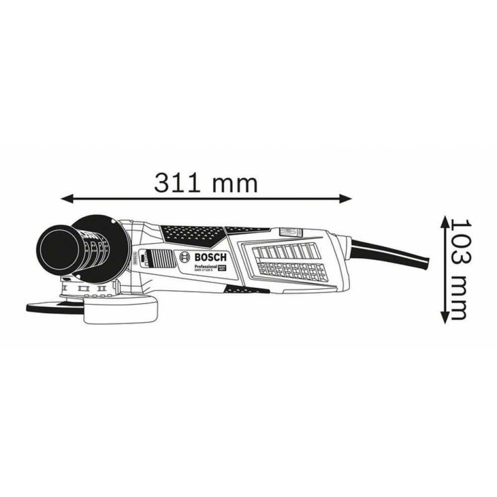 Болгарка Bosch GWX 17-125 S Professional з системою X-LOCK, 1700 Вт, 125 мм (06017C4002)