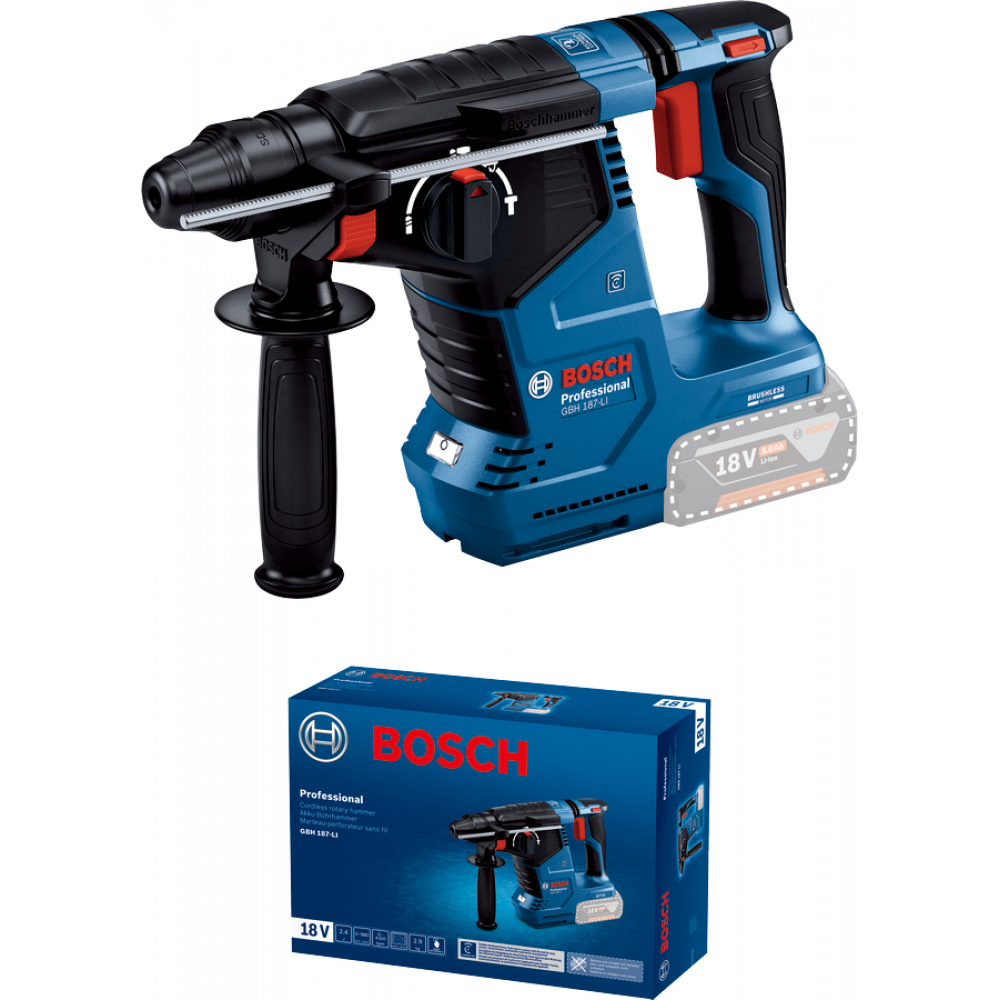 Акумуляторний перфоратор з SDS plus Bosch GBH 187-LI (0611923020)