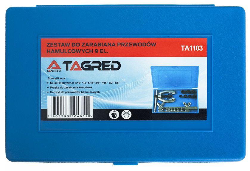 Інструмент для обтиску гальмівних шлангів, 9 шт TAGRED TA1103