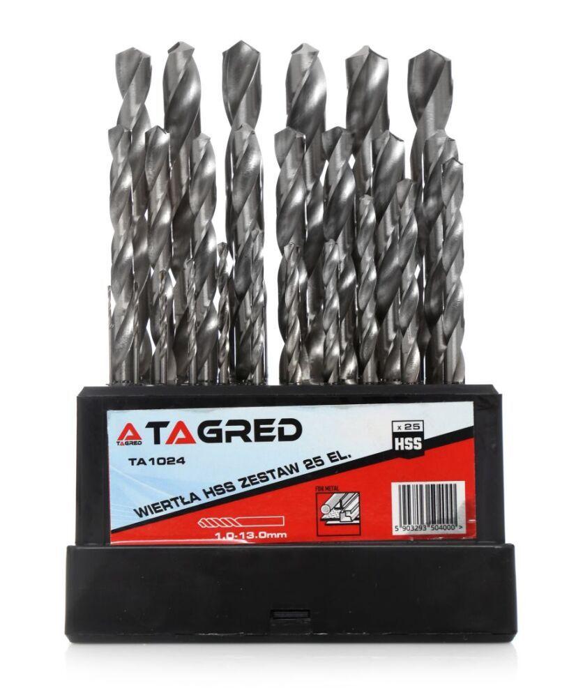 Набір свердл по металу TAGRED TA1024, 25 шт