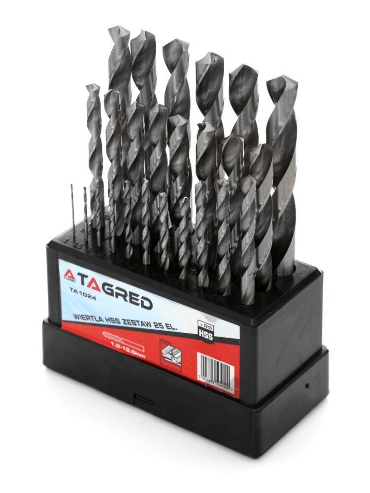 Набір свердл по металу TAGRED TA1024, 25 шт